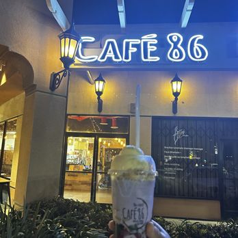 Cafe 86 - Outside with Upside Down Halo Halo - Desserts Near Me - Carson, California