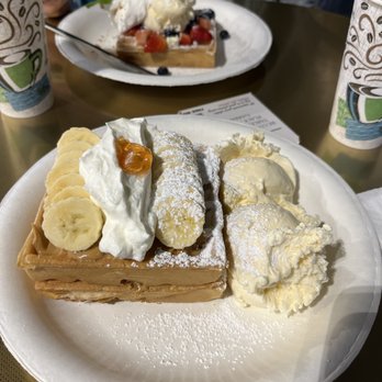 Waffle and Berry - PB&J and Berries & Cream waffles. - Waffles Near Me - Honolulu, Hawaii