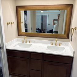 Handyman Handy Force - Double sink replacement, wall repair, faucet installation, and installation of towel bars.