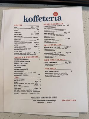 Menu photo 3 Lil' Koffeteria Houston, TX