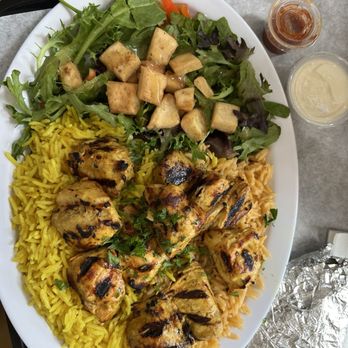 Habibi In Mediterranean Grill - 9. Chicken Kebab Over Rice - Mediterranean Near Me - Evanston, Illinois