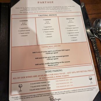 Partage - Menu - French Near Me - Las Vegas, Nevada