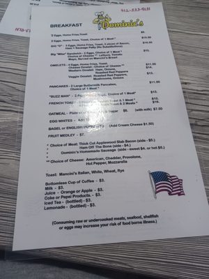 Menu photo 3 Dominic's Diner Pittsburgh, PA