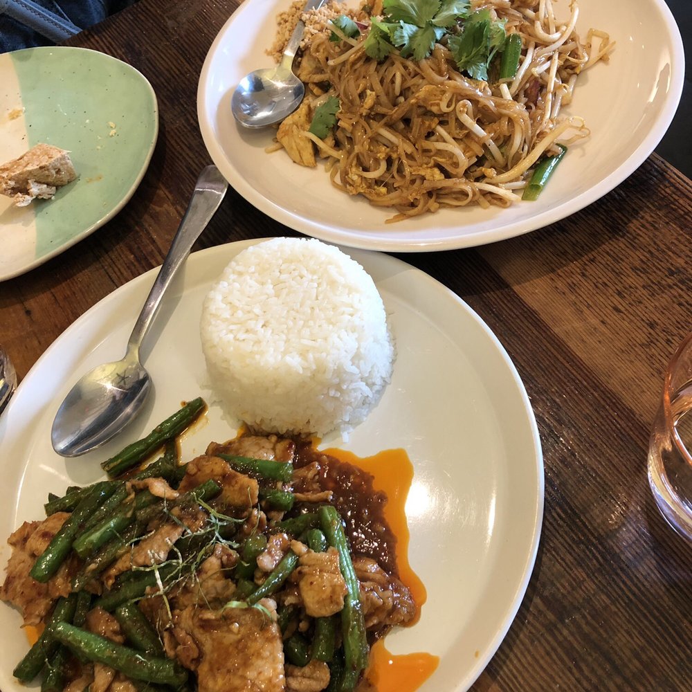 Yimm - Pad Thai and green beans with pork. - Thai Near Me - Oakland, California Yimm - Pad Thai and green beans with pork. - Thai Near Me - Oakland, California