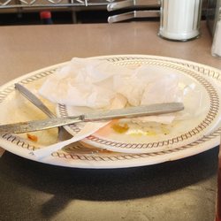 Waffle House - My empty plate because it was too good to wait.