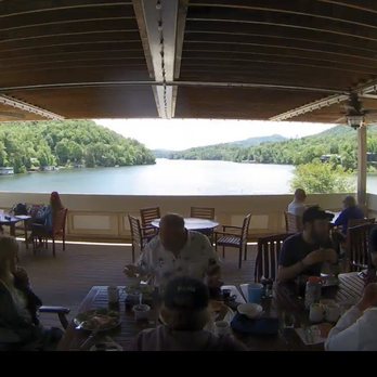 Legends on the Lake - The view from the live feed while we ate lunch! - American Near Me - Lake Lure, North Carolina Legends on the Lake - The view from the live feed while we ate lunch! - American Near Me - Lake Lure, North Carolina