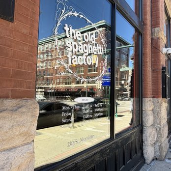 The Old Spaghetti Factory - Reflection in Window - Italian Near Me - Indianapolis, Indiana The Old Spaghetti Factory - Reflection in Window - Italian Near Me - Indianapolis, Indiana