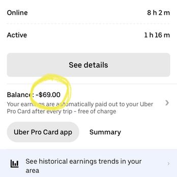 Uber - Billing error, u always owe them money - Taxis Near Me