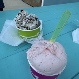 Homemade strawberry and cookies & cream Homemade strawberry and cookies & cream