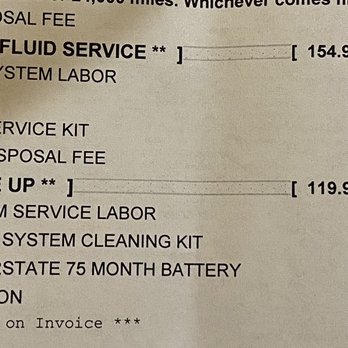 Big O Tires - Invoice showing INTERSTATE 75 MONTH BATTERY - Tires Near Me - Gilbert, Arizona