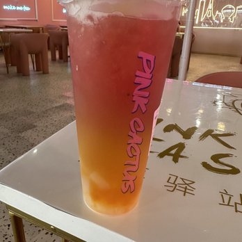 Pink Cactus Tea - F10. Watermelon & Peach Green Tea - Bubble Tea Near Me - Las Vegas, Nevada