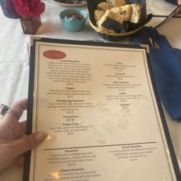 Brunch menu
