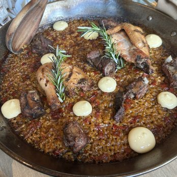Suspiro - Chicken and pork paella - Spanish Near Me - San Jose, California Suspiro - Chicken and pork paella - Spanish Near Me - San Jose, California