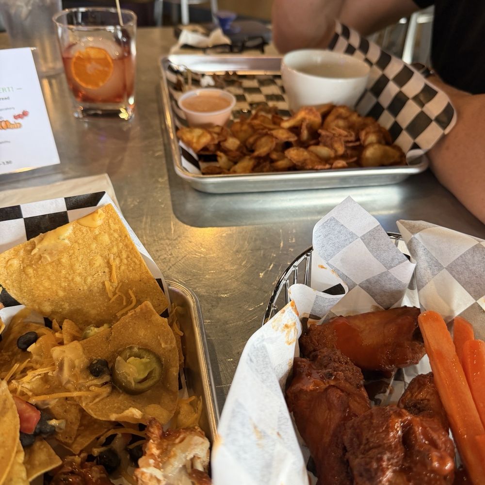 Landmark Grill - French dip so good he finished it before I could review!  Nachos and wings! - Breakfast & Brunch Near Me - Midvale, Utah