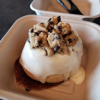 Cinnaholic - My cinnamon roll with marshmallow fluff and cookie dough - Bakeries Near Me - Boca Raton, Florida Cinnaholic - My cinnamon roll with marshmallow fluff and cookie dough - Bakeries Near Me - Boca Raton, Florida