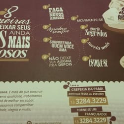 Creperia da Praia - Curti a mensagem do jogo americano da mesa.