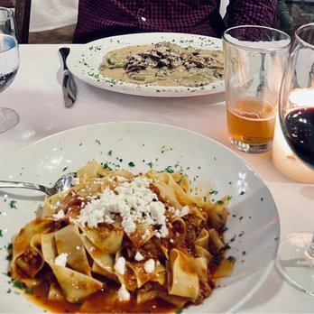 Lupi Vino Cucina Bar - Pappardelle del Colosseo & Ravioli Verdi al Porcini - Italian Near Me - La Jolla, California Lupi Vino Cucina Bar - Pappardelle del Colosseo & Ravioli Verdi al Porcini - Italian Near Me - La Jolla, California