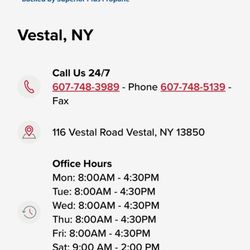 Warners Gas Service - Hours. They are not accurate here and aren't posted on building!