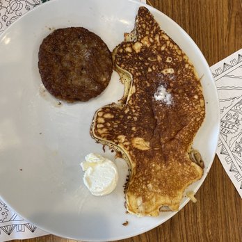 Sunny Street Cafe - Kids Triceratop Pancake and sausage. - Breakfast & Brunch Near Me - Columbus, Ohio Sunny Street Cafe - Kids Triceratop Pancake and sausage. - Breakfast & Brunch Near Me - Columbus, Ohio