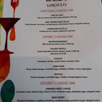 Le Crepe - Lunch restaurant week menu - Creperies Near Me - Royal Oak, Michigan