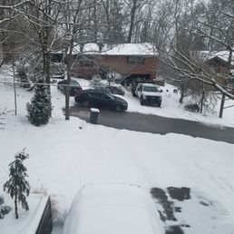 cars parked in the snow