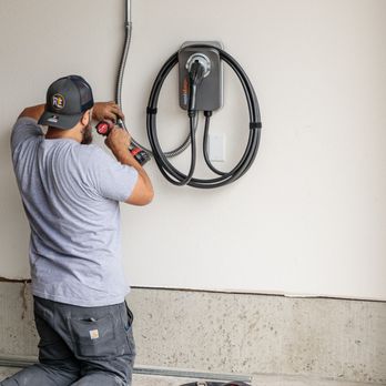 Romero Electric - Level 2 EV charger installation completed in Battle Ground, WA. Clean conduit, secure mounting, and code-compliant wiring for safe and relia - Electricians Near Me - Battle Ground, Washington Romero Electric - Level 2 EV charger installation completed in Battle Ground, WA. Clean conduit, secure mounting, and code-compliant wiring for safe and relia - Electricians Near Me - Battle Ground, Washington