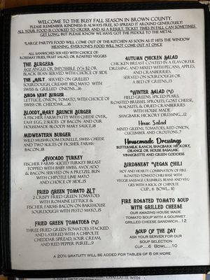 Menu photo 6 Bird's Nest Cafe Nashville, IN