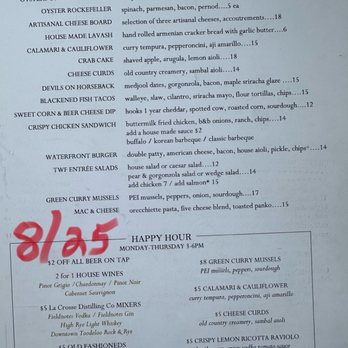 The Waterfront Restaurant & Tavern - Tavern menu - New American Near Me - La Crosse, Wisconsin The Waterfront Restaurant & Tavern - Tavern menu - New American Near Me - La Crosse, Wisconsin