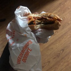 McDonald's - Double cheese burger... but only one piece of meat. Smh... well I guess that validates my review.