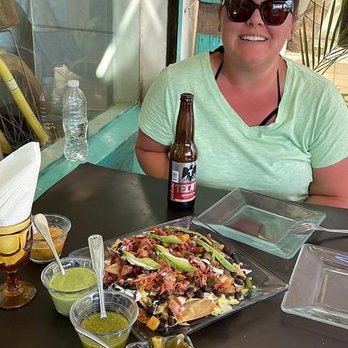 1 & Only Tacos - How delicious does this look? Smoked marlin nachos, definitely worth trying. Out of this world - Tacos Near Me - Cabo San Lucas, BCS
