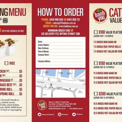 Banhyou - Catering menu