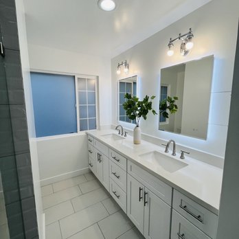 Precision Painting - Interior restroom cabinet work - Painters Near Me - Fresno, California