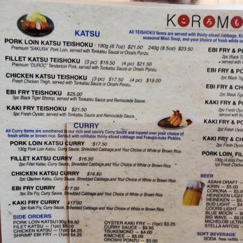 Koromo - menu - Japanese Near Me - Aiea, Hawaii Koromo - menu - Japanese Near Me - Aiea, Hawaii