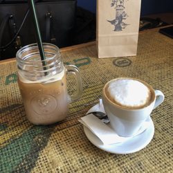 Brûlerie de la Rivière - Drinks, Coffee, lattee, moka, cappuccino, mason jar, iced coffee