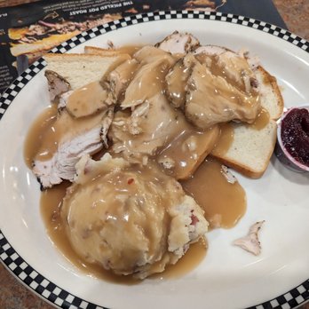 Black Bear Diner Arvin - Open faced turkey Sandwich with mashed potatoes and gravy - Breakfast & Brunch Near Me - Arvin, California Black Bear Diner Arvin - Open faced turkey Sandwich with mashed potatoes and gravy - Breakfast & Brunch Near Me - Arvin, California