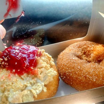 Peace Love and Little Donuts - Strawberry Cheesecake and cinnamon sugar - Donuts Near Me - Cincinnati, Ohio Peace Love and Little Donuts - Strawberry Cheesecake and cinnamon sugar - Donuts Near Me - Cincinnati, Ohio
