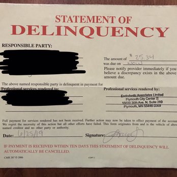 Endodontic Associates Limited - This delinquency notice was obvious through the envelope even! - Endodontists Near Me - Minneapolis, Minnesota
