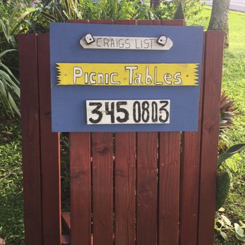 Don's Picnic Tables - Don runs his picnic tables business out of his home. - Outdoor Furniture Stores Near Me - Hilo, Hawaii