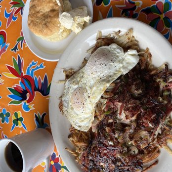 Sunny's Diner - Homemade Corned Beef Hash with a biscuit (upgraded). Delish! Sorry I could not edit this. - Breakfast & Brunch Near Me - Happy Valley, Oregon Sunny's Diner - Homemade Corned Beef Hash with a biscuit (upgraded). Delish! Sorry I could not edit this. - Breakfast & Brunch Near Me - Happy Valley, Oregon