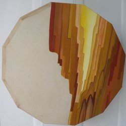 Jack Sabon Art - "Canyons", 17" elkhide drum
