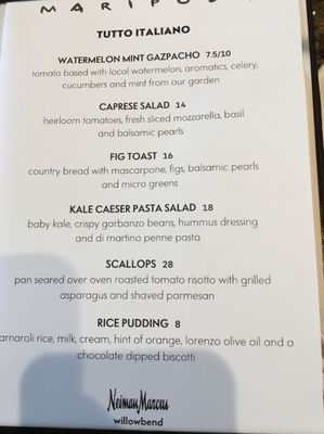Menu photo 2 Mariposa Plano, TX Menu photo 2 Mariposa Plano, TX
