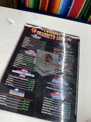 Menu photo 3 Taqueria Charrito Loko Margate, FL