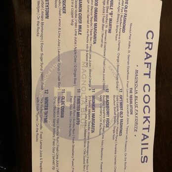 Magnolia Blue - Drink menu - Southern Near Me - High Point, North Carolina Magnolia Blue - Drink menu - Southern Near Me - High Point, North Carolina