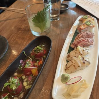 Sushi Den - Scallop fish from Japan, aburi Toro aburi style, aburi salmon from Scotland - Japanese Near Me - Denver, Colorado Sushi Den - Scallop fish from Japan, aburi Toro aburi style, aburi salmon from Scotland - Japanese Near Me - Denver, Colorado