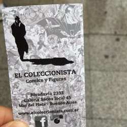 El Coleccionista - Back de la tarjeta del negocio, con información necesaria!