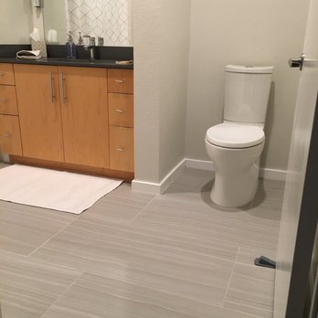 Referred Plumbing - Guest bath AFTER picture. Referred Plumbing installed the tile floor and toilet. - Plumbing Near Me Referred Plumbing - Guest bath AFTER picture. Referred Plumbing installed the tile floor and toilet. - Plumbing Near Me
