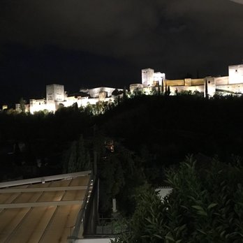 El Agua - View of Alhambra from an interior table. - Spanish Near Me - Granada, GR El Agua - View of Alhambra from an interior table. - Spanish Near Me - Granada, GR