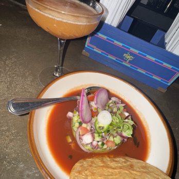 Anejo - Mendoza cocktail & Octopus Ceviche - Mexican Near Me - New York, New York