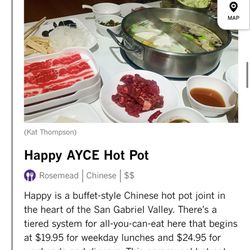 Happy AYCE Hot Pot - Happy AYCE hot pot was named as one of the top 10 hot pot places in metro LA by LA TIMES on Feb.17 2024!
