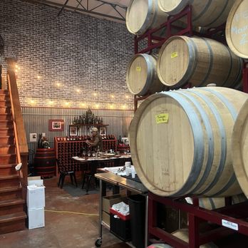 Sustainable Wine Tours - Intimate table for our group inside the barrel room! - Wine Tours Near Me - Santa Barbara, California Sustainable Wine Tours - Intimate table for our group inside the barrel room! - Wine Tours Near Me - Santa Barbara, California